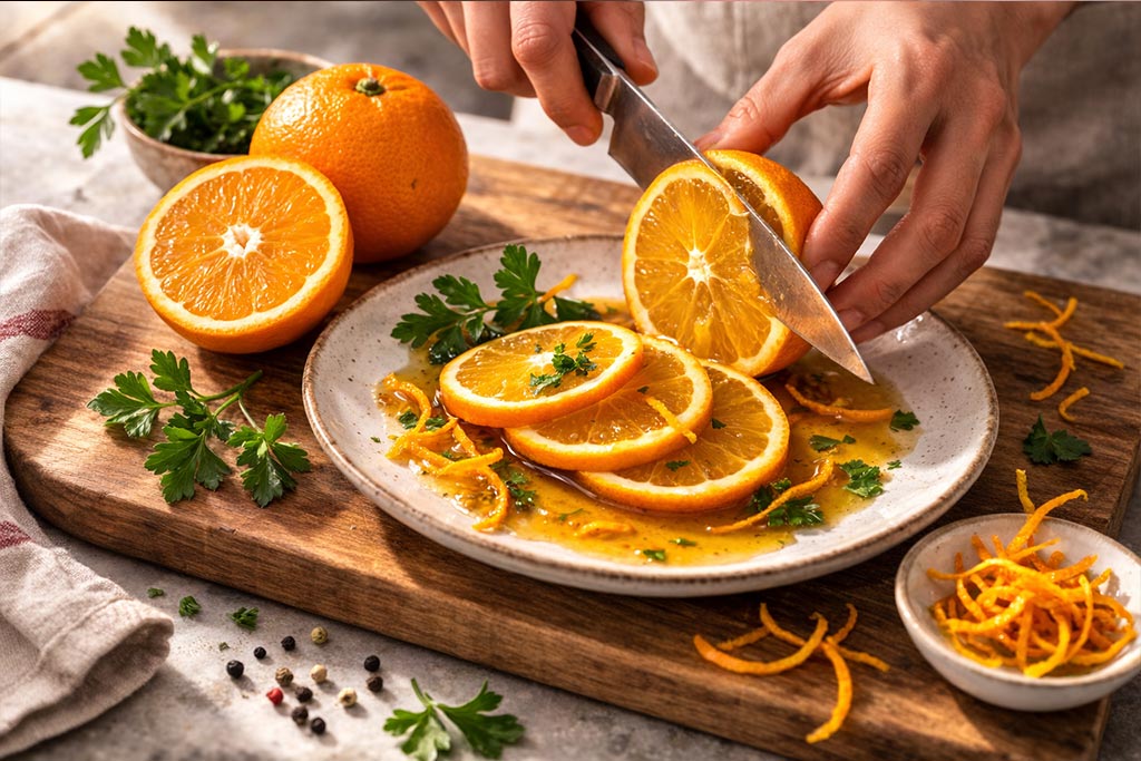 Teleći odresci sa pomorandžom - Postupak
