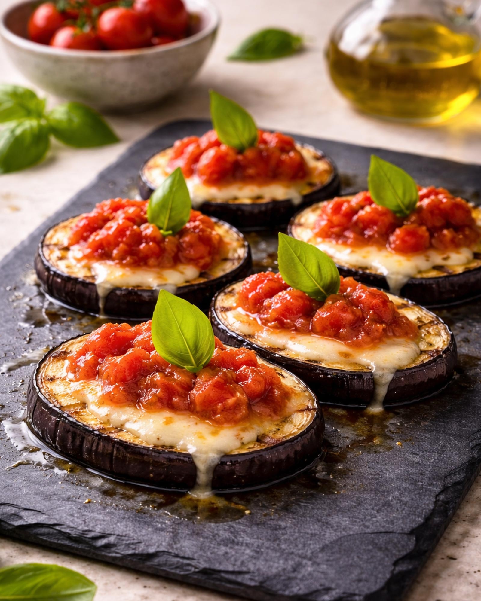 Grilovani patlidžan sa sirom i paradajzom iz rerne