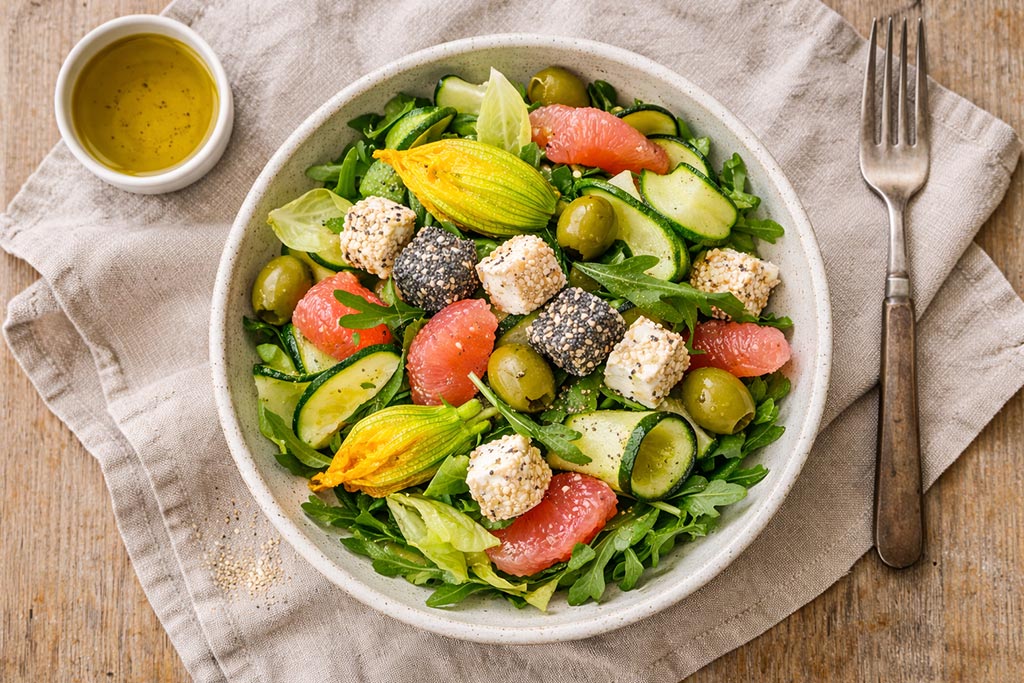 Salata od tikvica i kozjeg sira