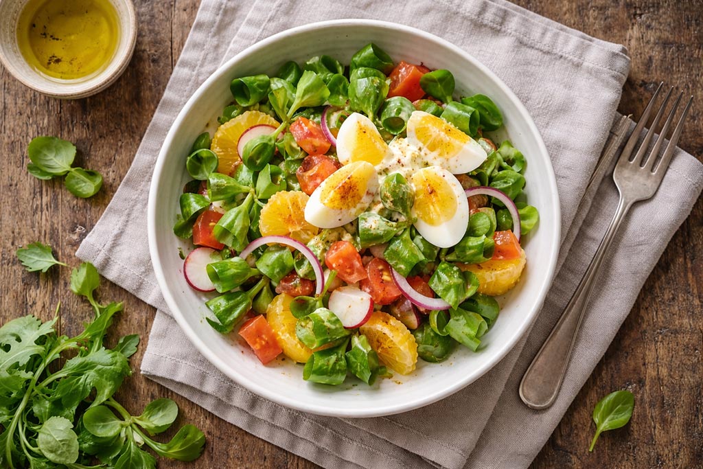 Salata od valerijane i pomorandže 