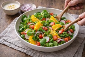 Salata od valerijane i pomorandže