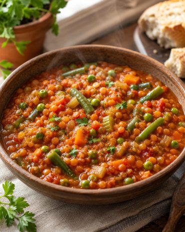 Vegansko varivo sa crvenim sočivom