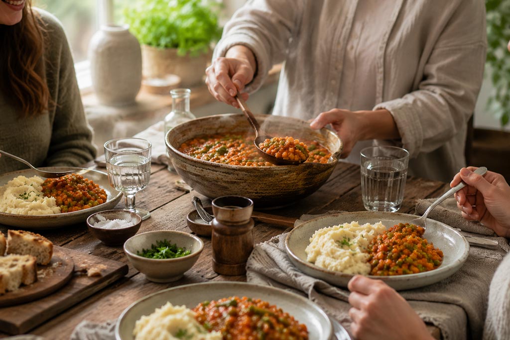 Vegansko varivo sa crvenim sočivom