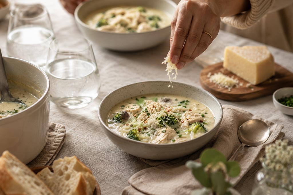 Keto Alfredo supa sa piletinom